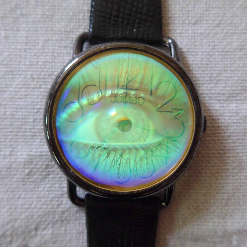 Vintage Jumbo Holographic Eye Quartz Watch
